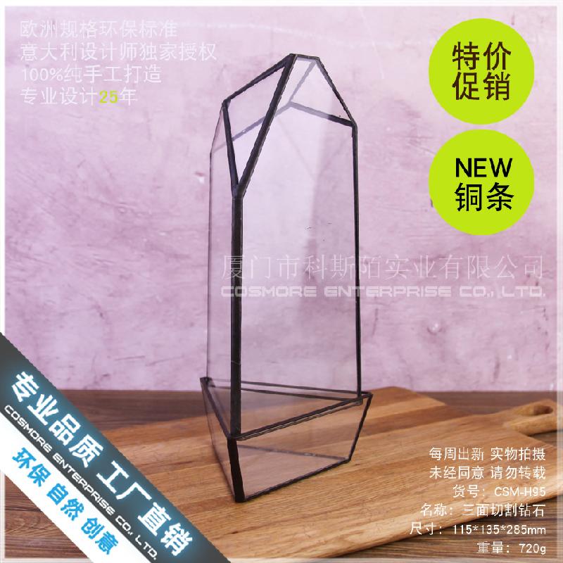 Chậu Đa Giác Bình kính tạo cảnh không đều, bình rêu DIY (DG-68)