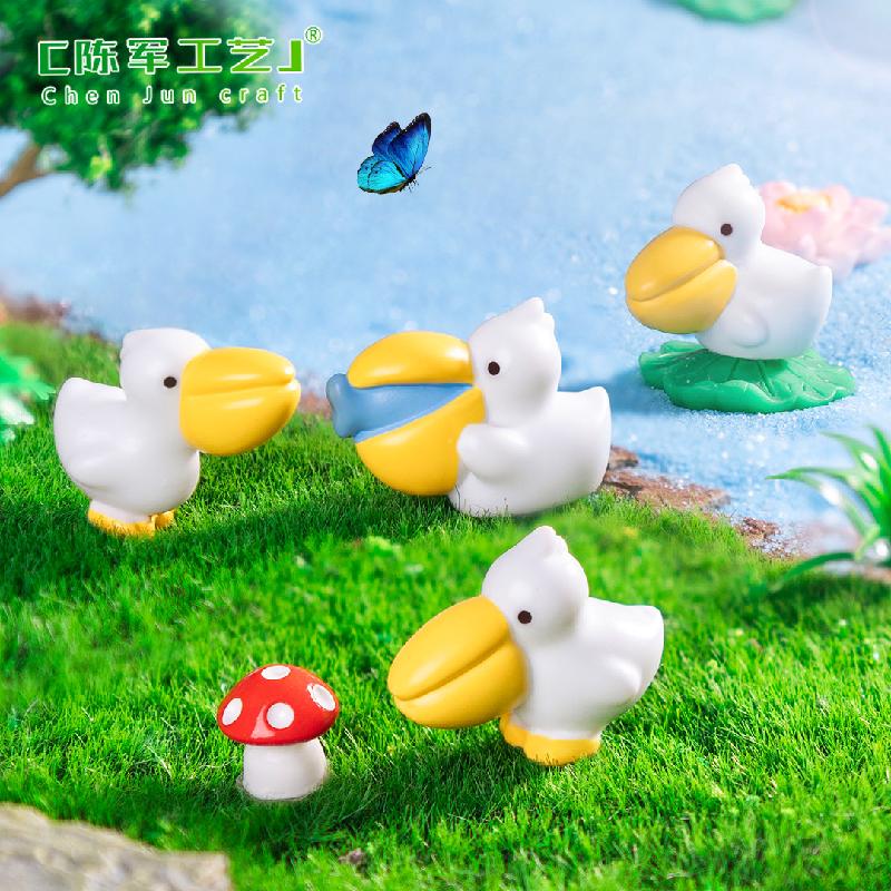 Phụ Kiện Tiểu Cảnh Tiểu cảnh bồ nông đáng yêu DIY, phụ kiện tiểu cảnh mini resin garden treo bàn xe đáng yêu cute (ZC-1487)