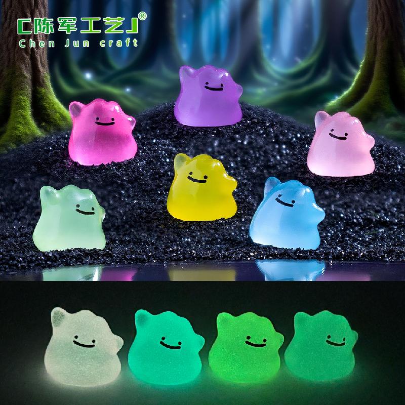 Phụ Kiện Tiểu Cảnh Tiểu cảnh quái vật biến hình phát sáng DIY, phụ kiện tiểu cảnh mini resin treo bàn cute (ZC-1344)