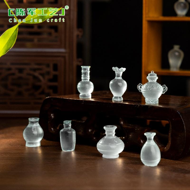 Phụ Kiện Tiểu Cảnh Tiểu cảnh bình hoa sứ trong suốt, trang trí cảnh mini DIY (ZC-363)