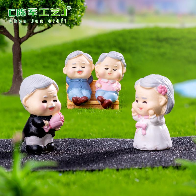 Phụ Kiện Tiểu Cảnh Tiểu cảnh cặp đôi ông bà cầu hôn DIY trang trí đáng yêu (ZC-796)