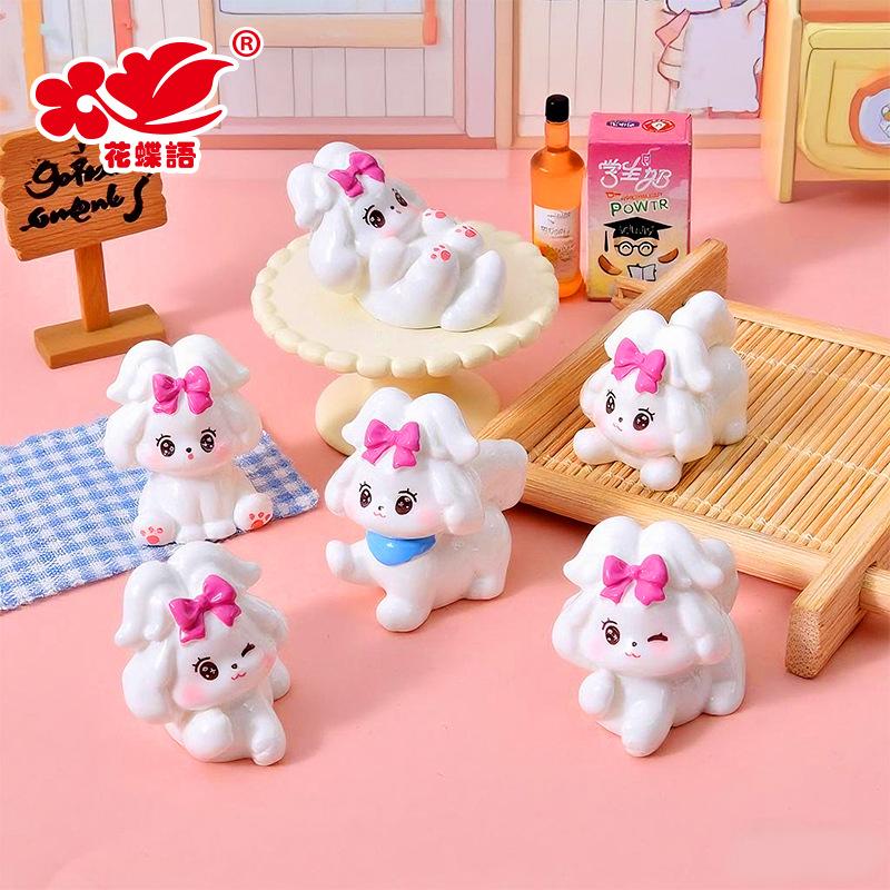 Phụ Kiện Nhỏ Xinh Chó nơ resin mini, phụ kiện DIY, tiểu cảnh, bàn làm việc (NX-602)