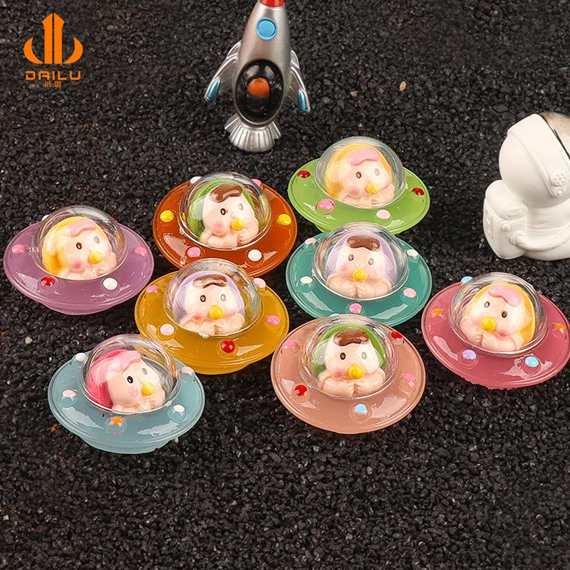 Charm LaBuBu Charm đĩa bay phát sáng DIY trang trí tiểu cảnh (FF-216)