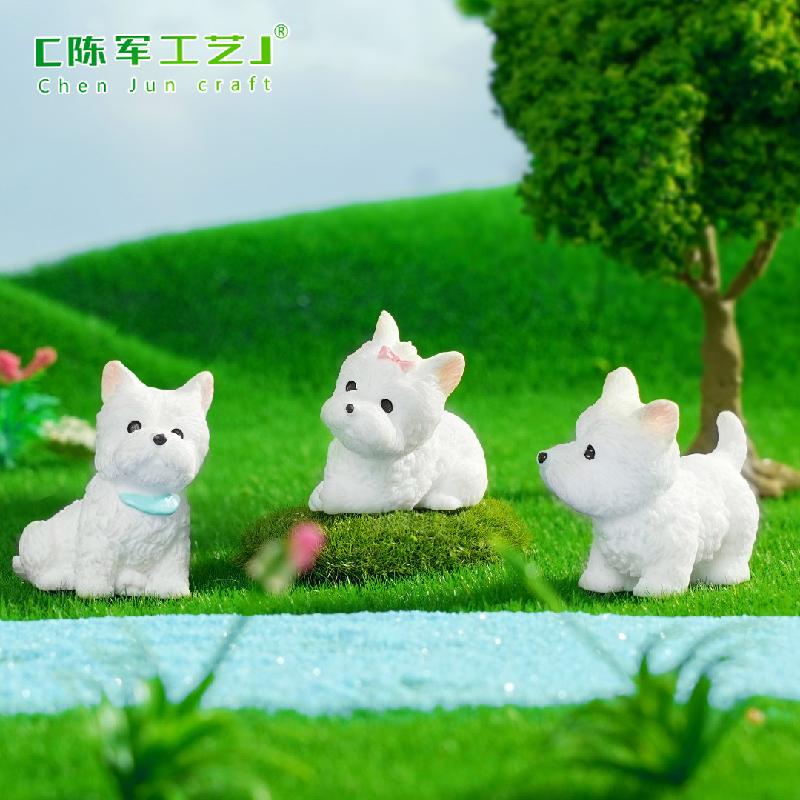 Phụ Kiện Tiểu Cảnh Tiểu cảnh chó West Highland, DIY, phụ kiện bàn tiểu cảnh mini đáng yêu (ZC-694)