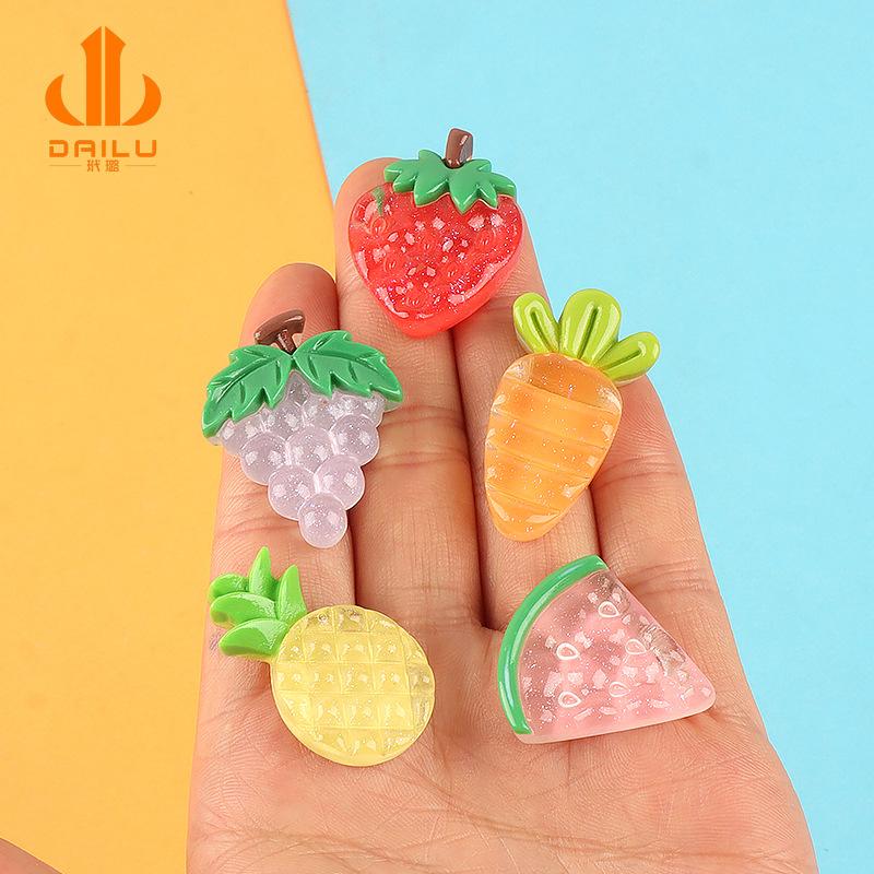 Charm LaBuBu 卡通夜光水果片 可爱diy奶油胶自制手机壳头饰饰品树脂配件批