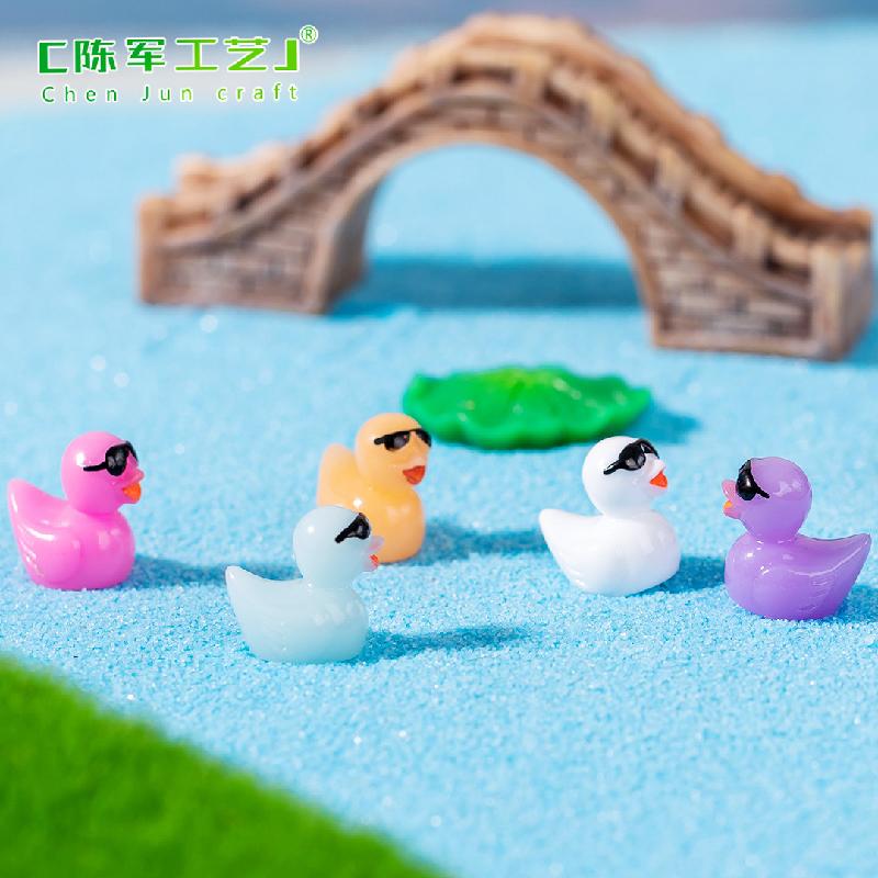 Phụ Kiện Tiểu Cảnh Tiểu cảnh vịt vàng mini trang trí bể cá và bàn DIY (ZC-1010)
