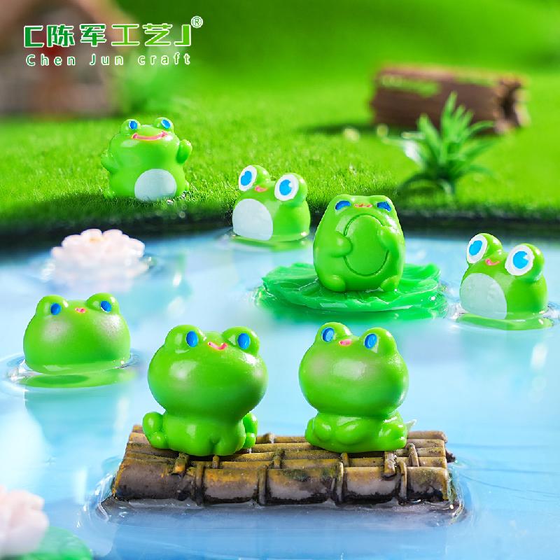 Phụ Kiện Tiểu Cảnh Tiểu cảnh ếch dễ thương, sân vườn DIY, phụ kiện xe hơi tiểu cảnh mini (ZC-610)