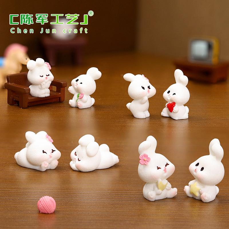 Phụ Kiện Tiểu Cảnh Tiểu cảnh 13 kiểu thỏ dễ thương, trang trí cây cảnh mini (ZC-406)