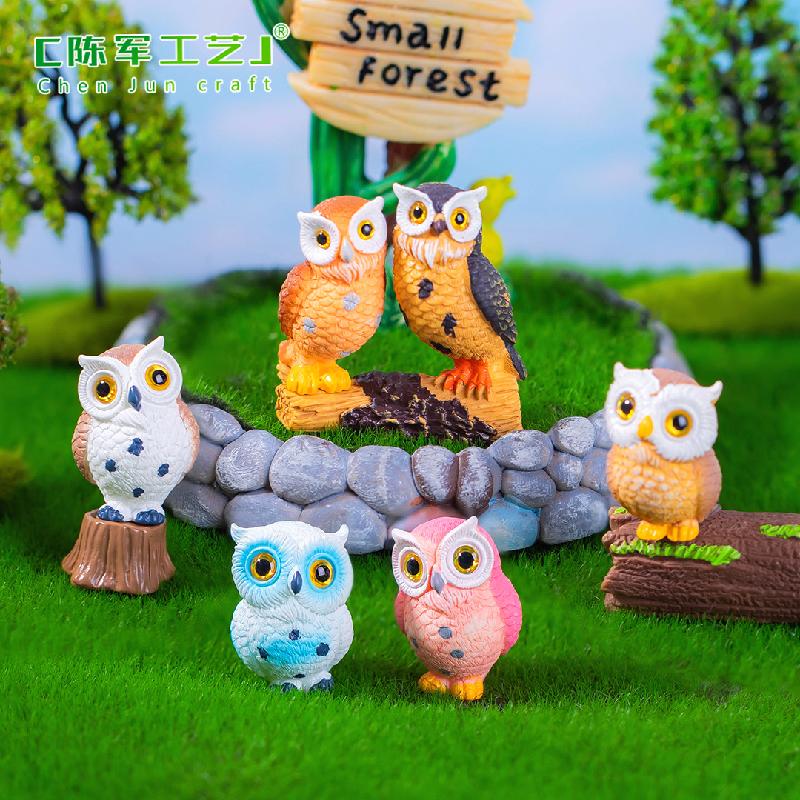 Phụ Kiện Tiểu Cảnh Mèo cú dễ thương tiểu cảnh trang trí bàn tiểu cảnh (ZC-619)