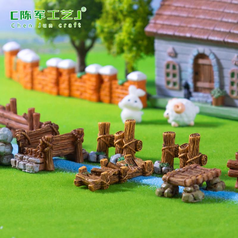 Phụ Kiện Tiểu Cảnh Tiểu cảnh cầu gỗ, hàng rào, sân vườn DIY, phụ kiện bàn mini tiểu cảnh thu nhỏ (ZC-173)