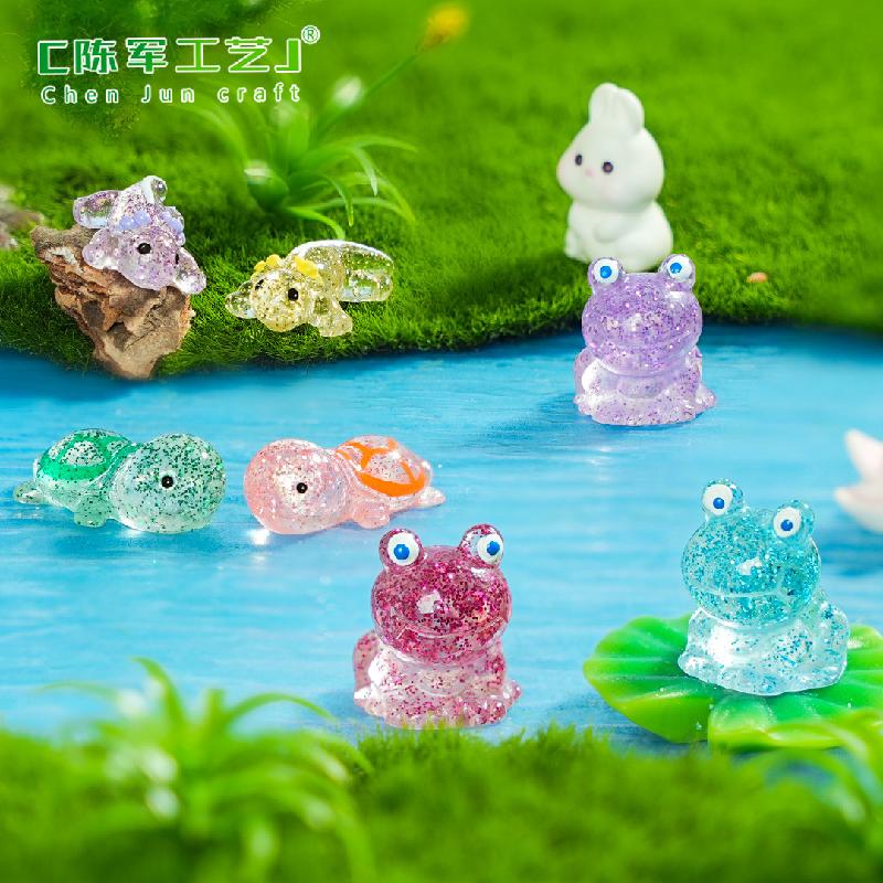 Phụ Kiện Tiểu Cảnh Tiểu cảnh rùa & kỳ nhông phát sáng DIY, phụ kiện tiểu cảnh mini resin garden treo bàn đáng yêu cute (ZC-1467)