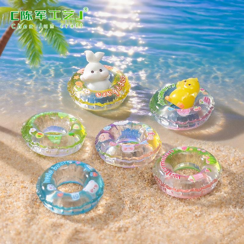Phụ Kiện Tiểu Cảnh Tiểu cảnh phát sáng, vòng bơi, bãi biển, DIY, phụ kiện bàn tiểu cảnh mini dễ thương (ZC-121)