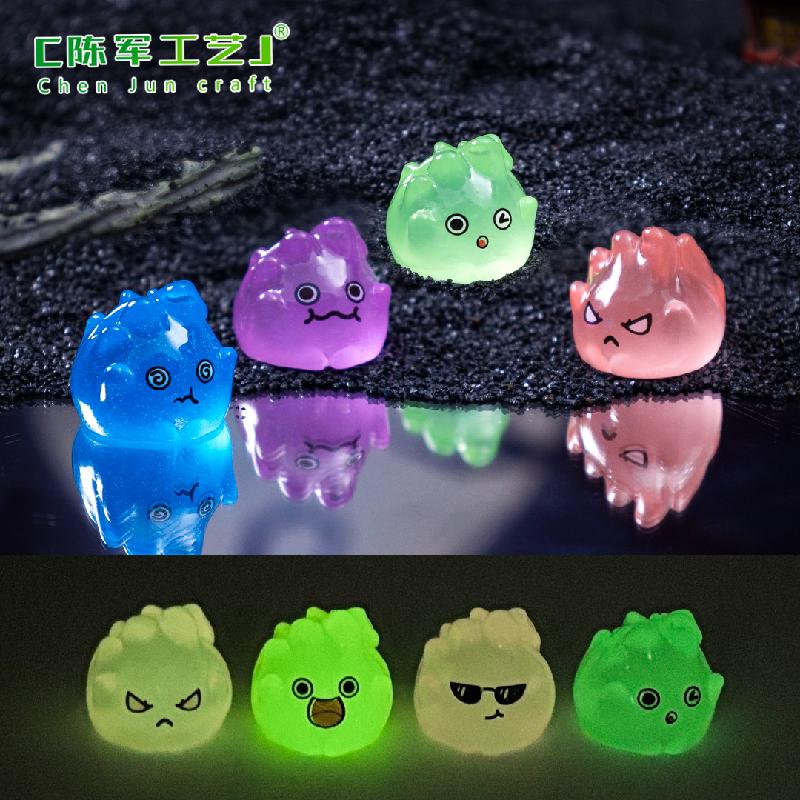Phụ Kiện Tiểu Cảnh Tiểu cảnh lửa Halloween phát sáng DIY, phụ kiện tiểu cảnh mini treo bàn resin cute (ZC-1428)