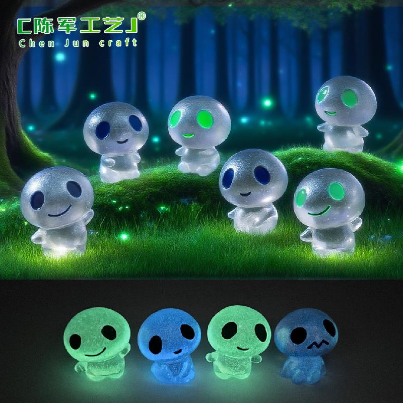 Phụ Kiện Tiểu Cảnh Tiểu cảnh alien mini phát sáng DIY, phụ kiện tiểu cảnh mini resin treo bàn garden cute (ZC-1404)