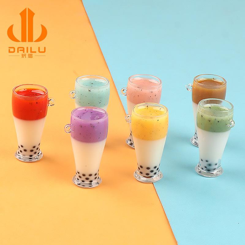 Charm LaBuBu DIY夜光双色奶茶杯 饰品挂件饰品配件手机壳美容钥匙扣材料