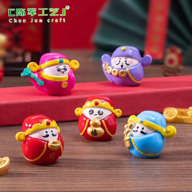Phụ Kiện Tiểu Cảnh Tiểu cảnh thần Tài, Daruma DIY, phụ kiện tiểu cảnh mini xe bàn đáng yêu, cute (ZC-1077)