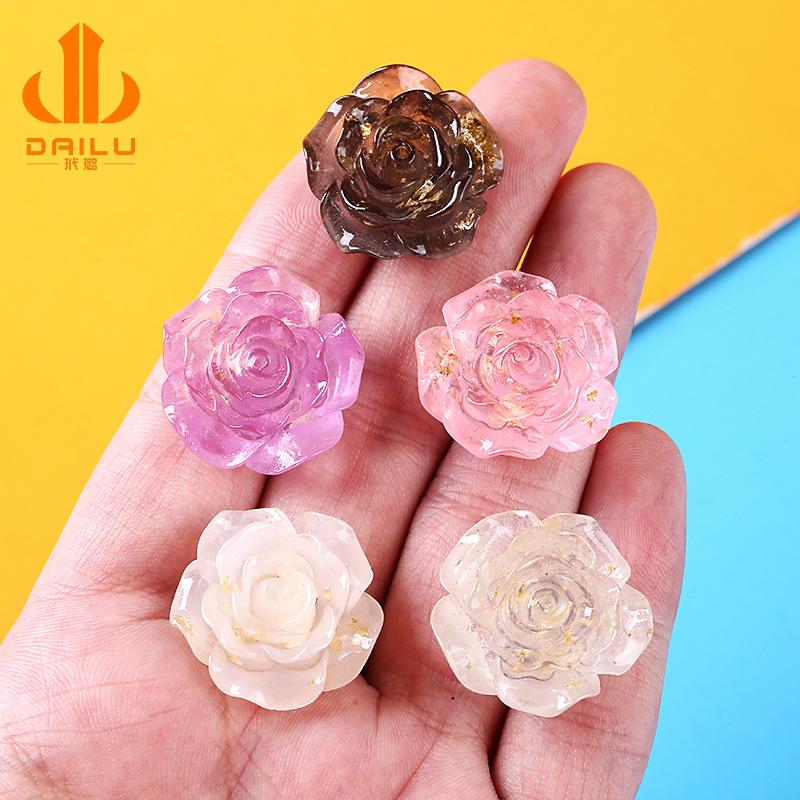 Charm LaBuBu 透色透明花朵奶油胶手机壳树脂饰品小配件diy材料包手工自制滴胶