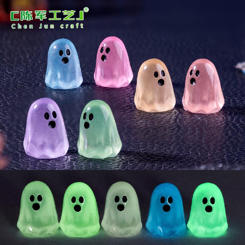 Phụ Kiện Tiểu Cảnh Ma phát sáng Halloween, túi bất ngờ DIY, phụ kiện bàn mini đáng yêu sáng tạo (ZC-21)