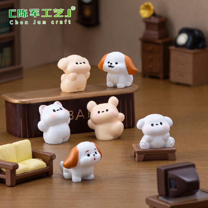 Phụ Kiện Tiểu Cảnh Tiểu cảnh mèo, chó dễ thương, búp bê DIY, phụ kiện bàn tiểu cảnh mini (ZC-569)