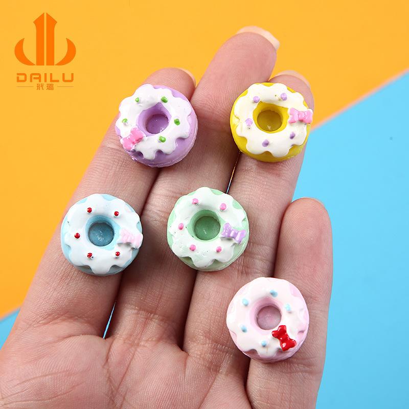Charm LaBuBu 树脂仿真食玩甜甜圈 奶油手机壳配件材料 文具盒配件 树脂配件