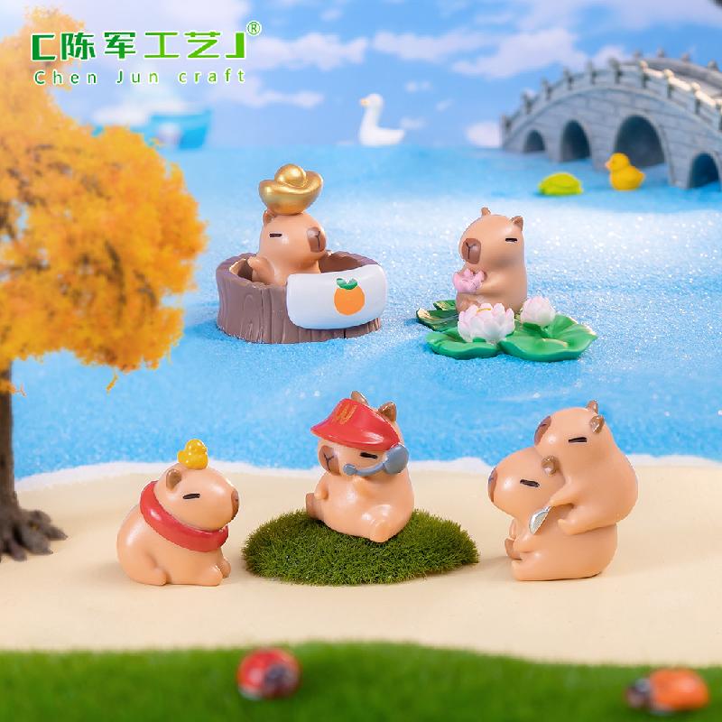 Phụ Kiện Tiểu Cảnh Tiểu cảnh hải ly dễ thương, phụ kiện trang trí bàn làm việc (ZC-109)