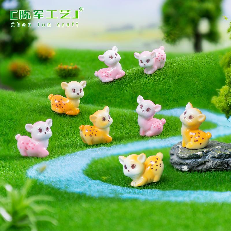 Phụ Kiện Tiểu Cảnh Tiểu cảnh hươu may mắn DIY, phụ kiện tiểu cảnh mini treo bàn resin đáng yêu (ZC-1076)