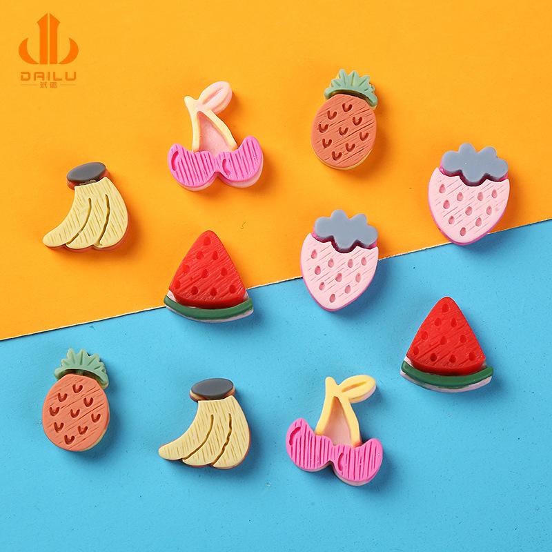 Charm LaBuBu 双层水果树脂配件厂家直销 韩版儿童发饰配件手工发饰diy