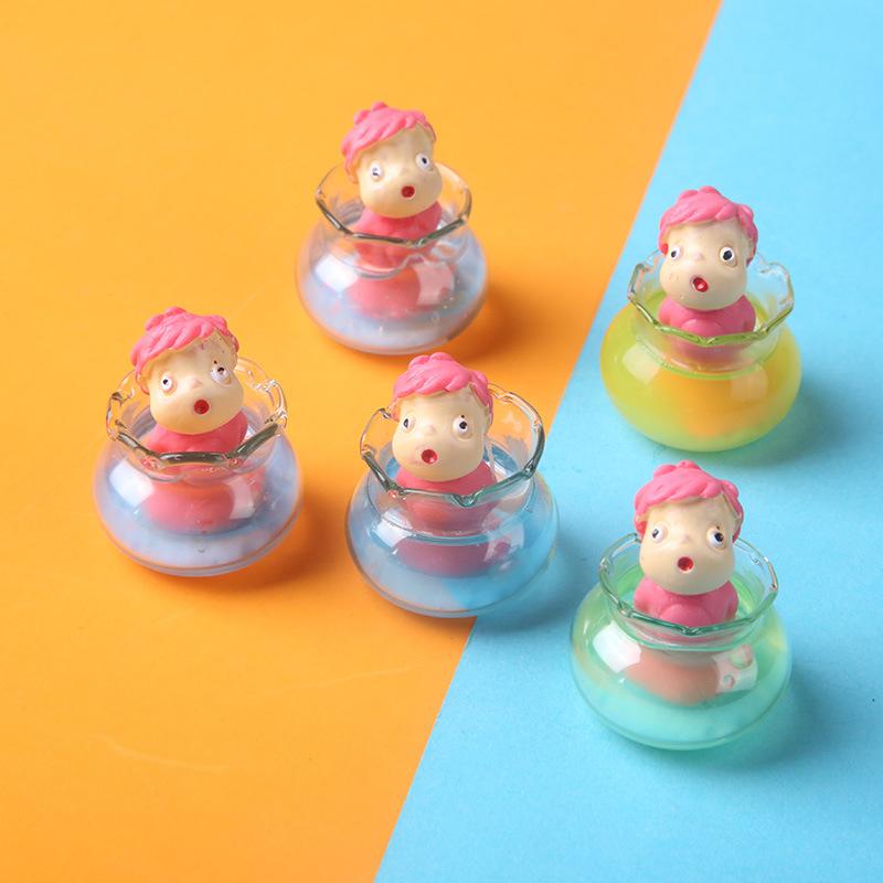 Charm LaBuBu 仿真夜光鱼缸公主奶油胶滴胶手机壳文具盒 发卡钥匙扣挂件diy配件