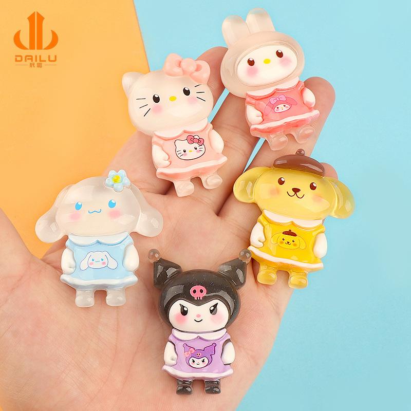 Charm LaBuBu 卡通夜光diy树脂配件饰品大卡全身小鸥奶油胶手工发夹手机壳扣