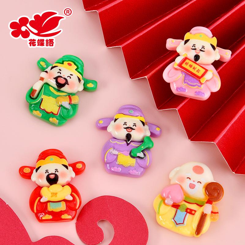 Phụ Kiện Nhỏ Xinh Thần Tài Ngũ Phúc resin, phụ kiện Tết DIY (NX-626)