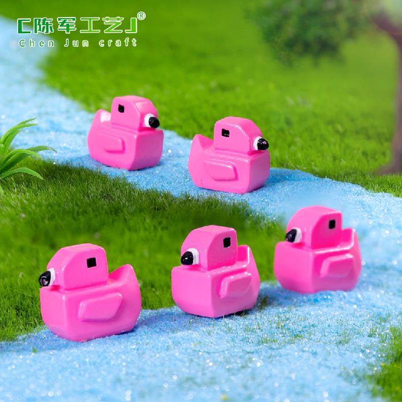 Phụ Kiện Tiểu Cảnh Tiểu cảnh hồng hạc pixel mini trang trí xe và bàn (ZC-1023)