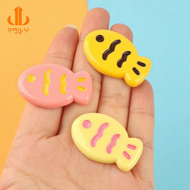Charm LaBuBu 小鱼 海洋小鱼奶油胶手机壳树脂动物配件diy儿童发饰头饰发夹配件