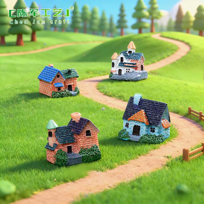 Phụ Kiện Tiểu Cảnh Tiểu cảnh nhà gạch mini, trang trí cây cảnh DIY nông thôn (ZC-151)