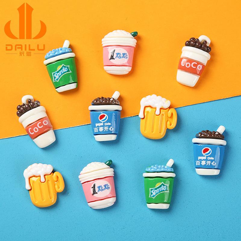 Charm LaBuBu 仿真牛奶饮料瓶树脂配件diy 半立体 微缩食玩 手机壳装饰配件