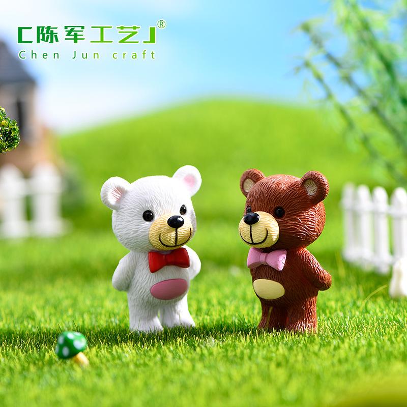 Phụ Kiện Tiểu Cảnh Tiểu cảnh gấu mini đáng yêu trang trí xe và bàn DIY (ZC-831)