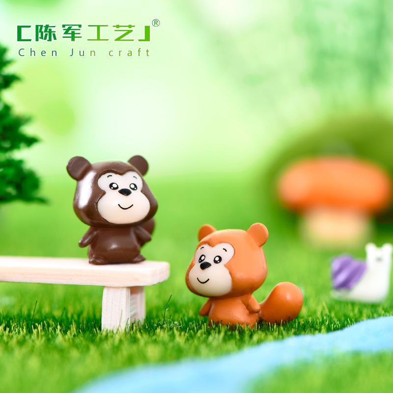 Phụ Kiện Tiểu Cảnh Tiểu cảnh sóc đuôi lớn dễ thương mini trang trí bàn DIY (ZC-1203)