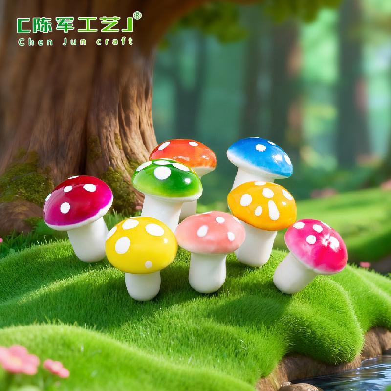 Phụ Kiện Tiểu Cảnh Mô hình nấm mini màu sắc, phụ kiện tiểu cảnh đáng yêu (ZC-20)