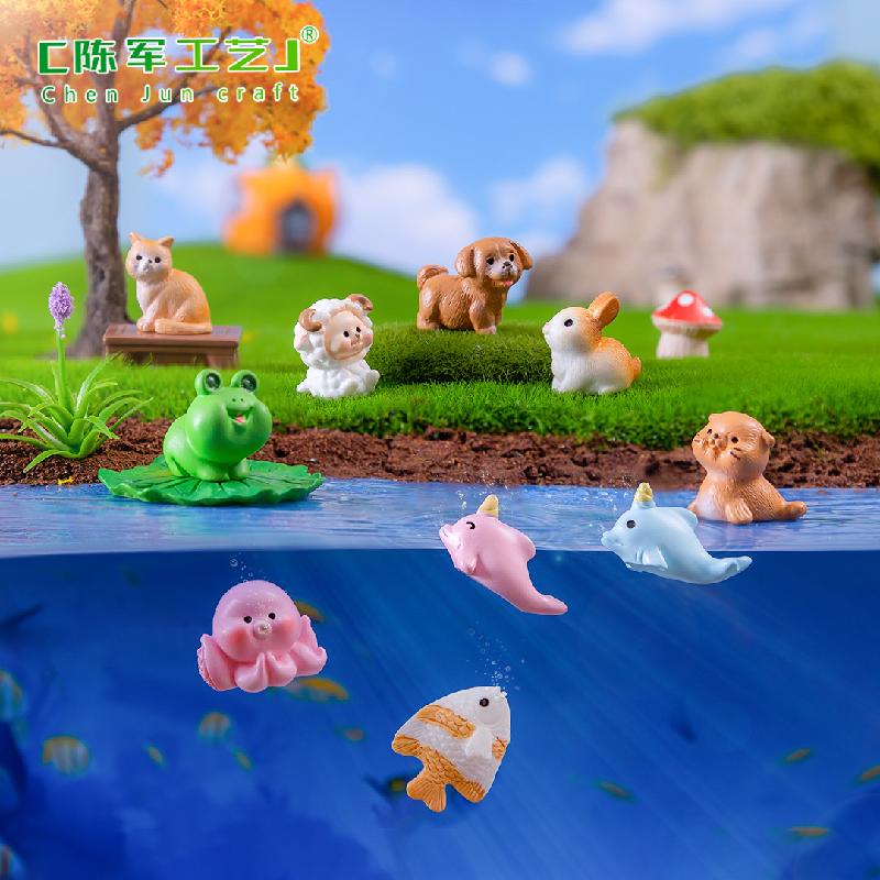 Phụ Kiện Tiểu Cảnh Tiểu cảnh ếch nhỏ dễ thương, phụ kiện trang trí mini DIY (ZC-302)