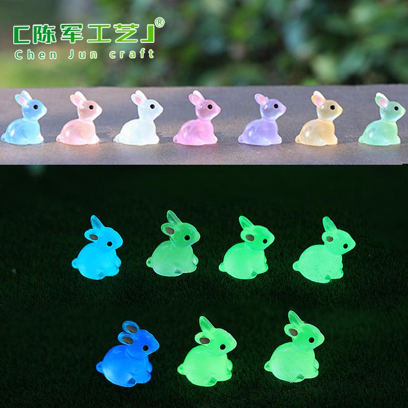 Phụ Kiện Tiểu Cảnh Tiểu cảnh thỏ phát sáng, phụ kiện trang trí cây cảnh mini (ZC-247)