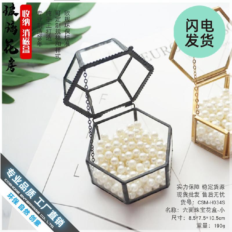 Chậu Đa Giác Nhà kính 6 mặt Terrarium rêu cảnh (DG-160)