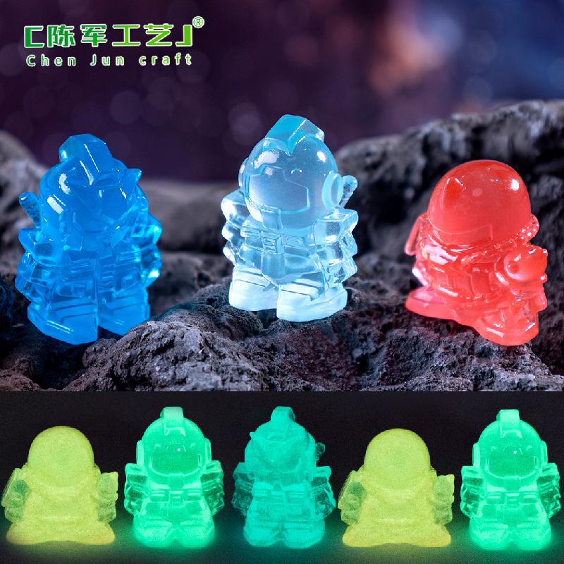 Phụ Kiện Tiểu Cảnh Tiểu cảnh robot Gundam phát sáng DIY, phụ kiện tiểu cảnh mini resin treo bàn craft đáng yêu cute (ZC-1478)