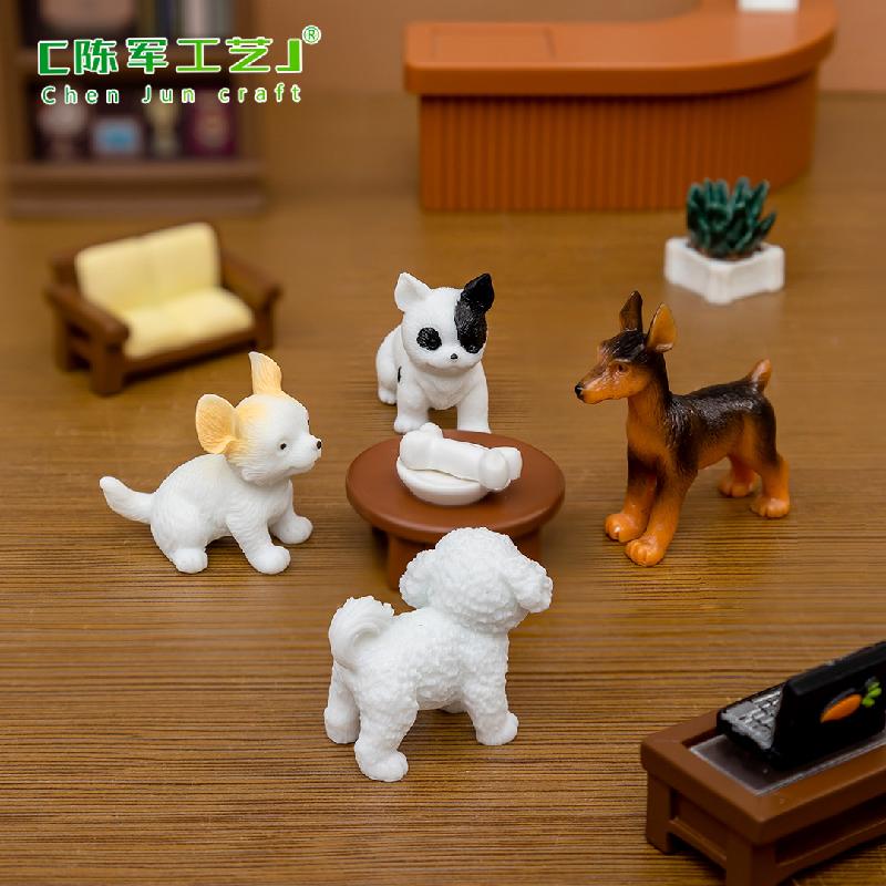 Phụ Kiện Tiểu Cảnh Tiểu cảnh chó con mini trang trí xe và bàn dễ thương (ZC-961)