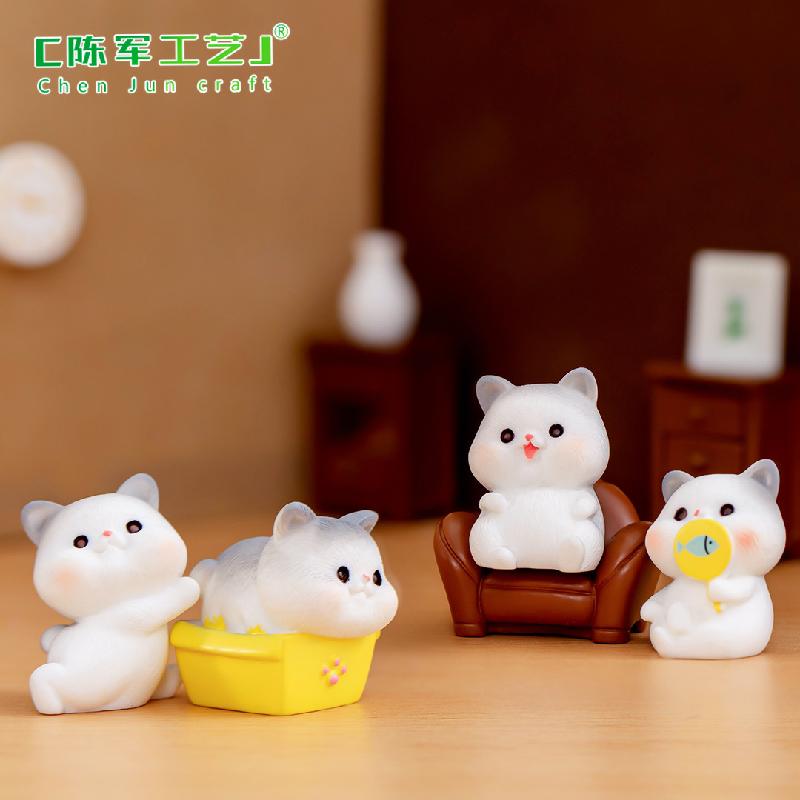 Phụ Kiện Tiểu Cảnh Tiểu cảnh mèo đáng yêu, phụ kiện trang trí cây cảnh mini (ZC-228)