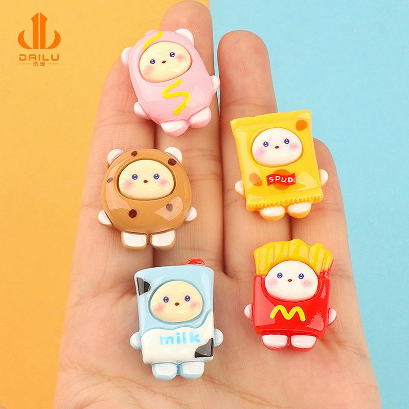 Charm LaBuBu 可爱零食宝宝童趣手工diy奶油胶手机壳头饰发夹饰品树脂配件批发