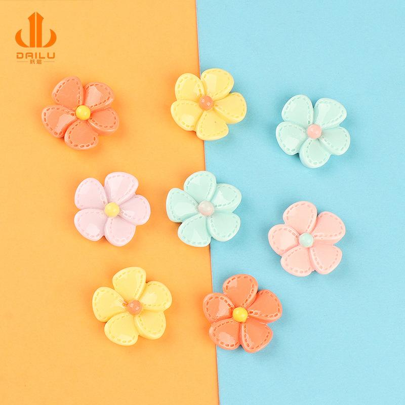 Charm LaBuBu 树脂饰品配件批发 diy发饰奶油胶手机壳手工服饰鞋扣材料亮面花朵