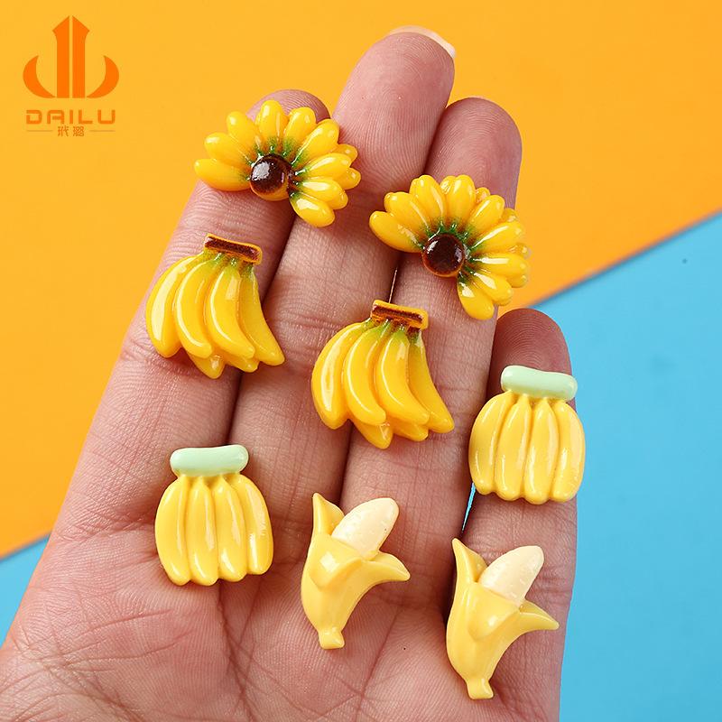 Charm LaBuBu Charm chuối DIY trang trí vỏ điện thoại & kẹp tóc (FF-123)