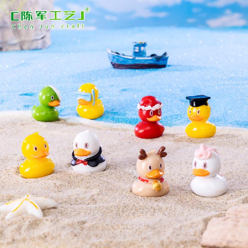Phụ Kiện Tiểu Cảnh Vịt vàng mini DIY trang trí Noel trên xe và bàn (ZC-737)