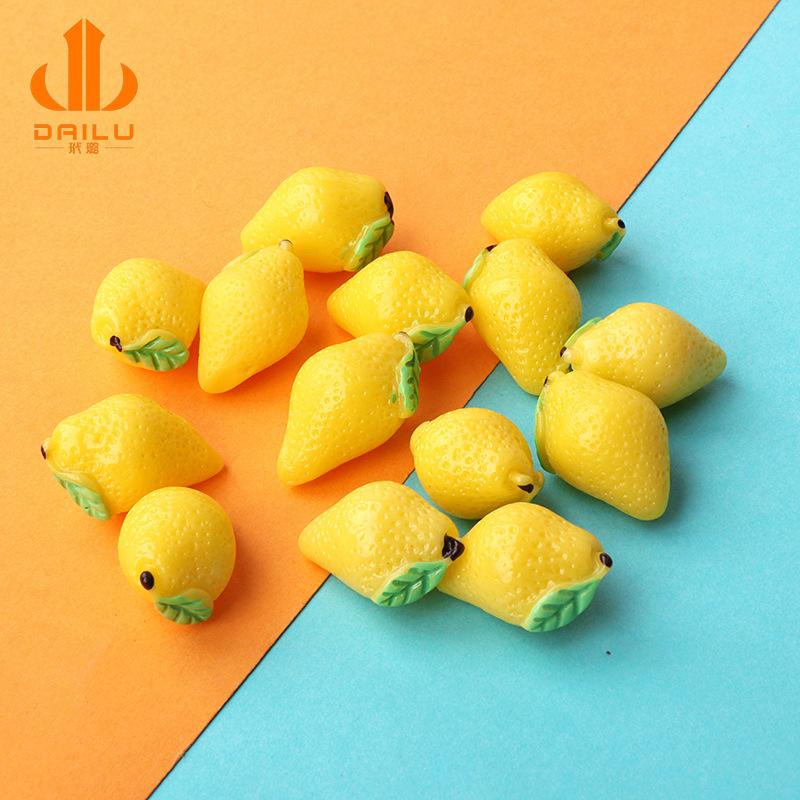 Charm LaBuBu 仿真水果饰品配件立体迷你柠檬 钥匙扣挂件diy奶油胶美容