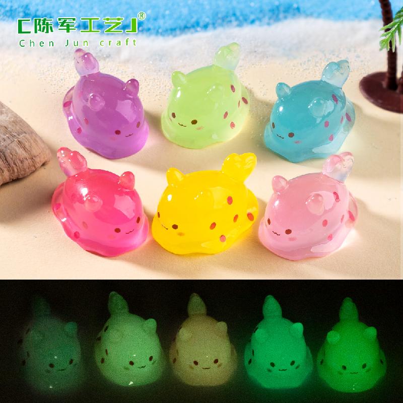 Phụ Kiện Tiểu Cảnh Tiểu cảnh thỏ biển & bãi cát phát sáng DIY, phụ kiện tiểu cảnh mini resin garden treo bàn cute (ZC-1460)