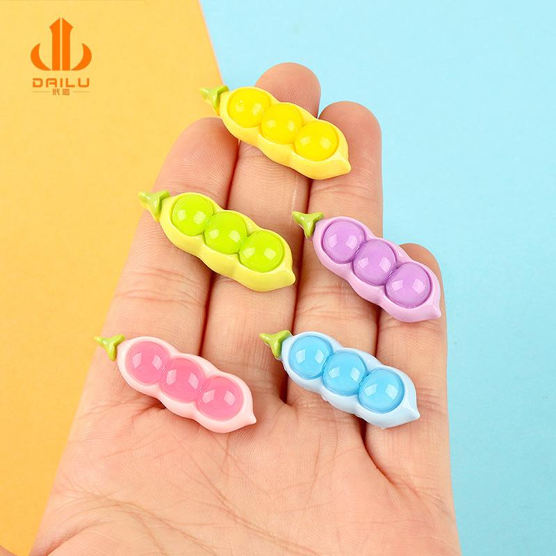 Charm LaBuBu 树脂配件 夜光豌豆diy饰品奶油胶手机壳装饰盒贴片鞋服扣发夹材料